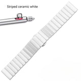Curea ceramica compatibila cu Samsung Watch 4 40mm, Samsung Watch 4 44mm, Alb