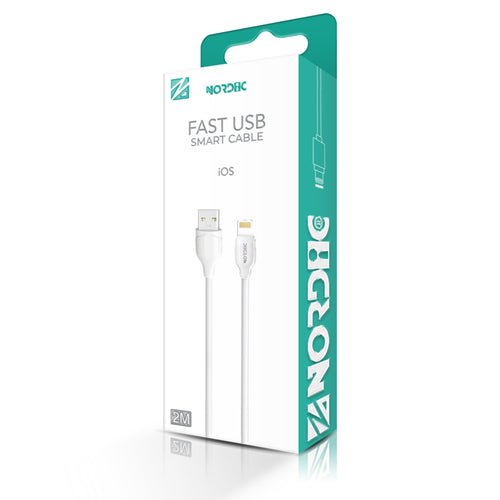 Cablu de date Nordic Lightning la USB-A, 2.0 m