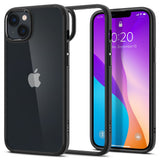 Husa Spigen compatibila cu iPhone 14 Plus, Transparent, TPU, Negru