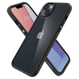 Husa Spigen compatibila cu iPhone 14 Plus, Transparent, TPU, Negru