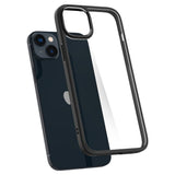 Husa Spigen compatibila cu iPhone 14 Plus, Transparent, TPU, Negru