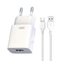 XO 220V 12W, USB-A, cable A-M, white - L99