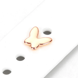 Charm pentru curea de ceas, Fluture, Roz-Auriu